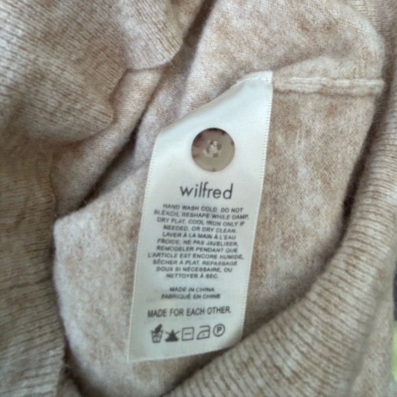 Aritzia Wilfred Santorini Cardigan Heather Light Oatmeal - Picture 5 of 7